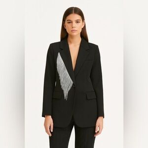 Tanya Taylor black Lewis blazer jacket